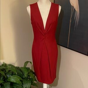 Reiss Deep Red Backless Dress